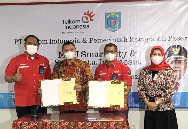 Tandatangani MoU Kerjasama, Bupati Fahmi Berharap Telkom Mampu Menjawab Tantangan Pengembangan Smart City Di Paser